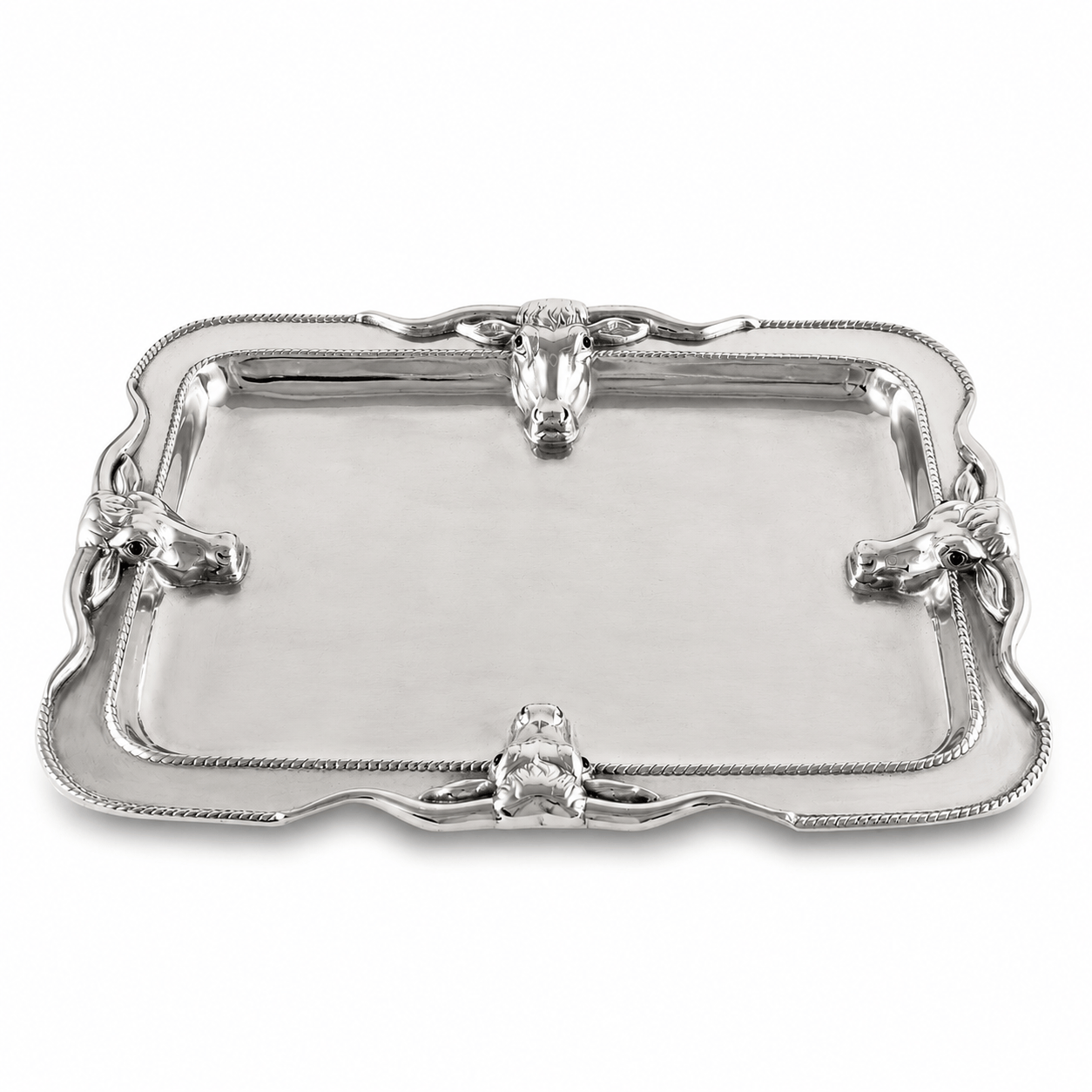Arthur Court Western Frontier Longhorn Platter Large