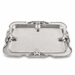 Arthur Court Western Frontier Longhorn Platter Large