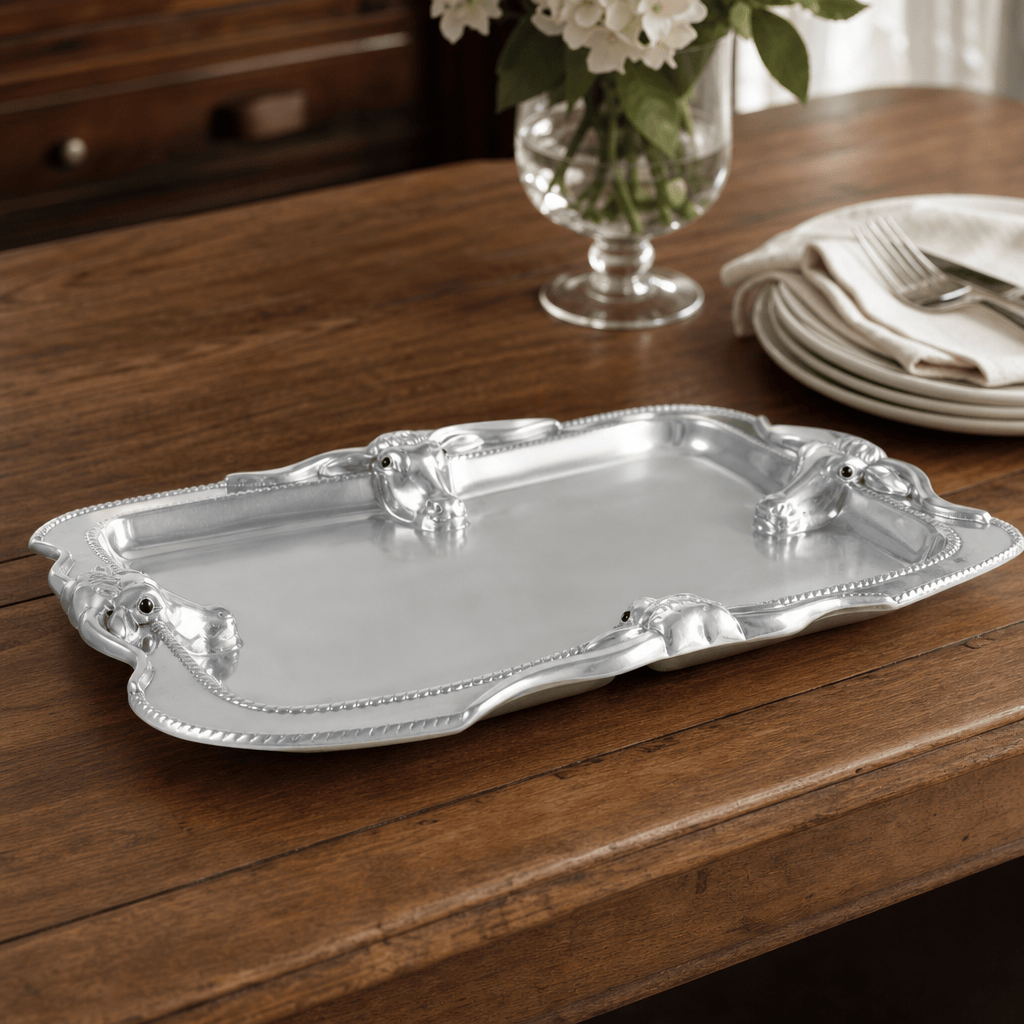 Arthur Court Western Frontier Longhorn Platter Large