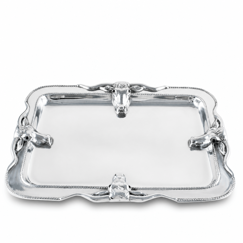 Arthur Court Western Frontier Longhorn Platter Large