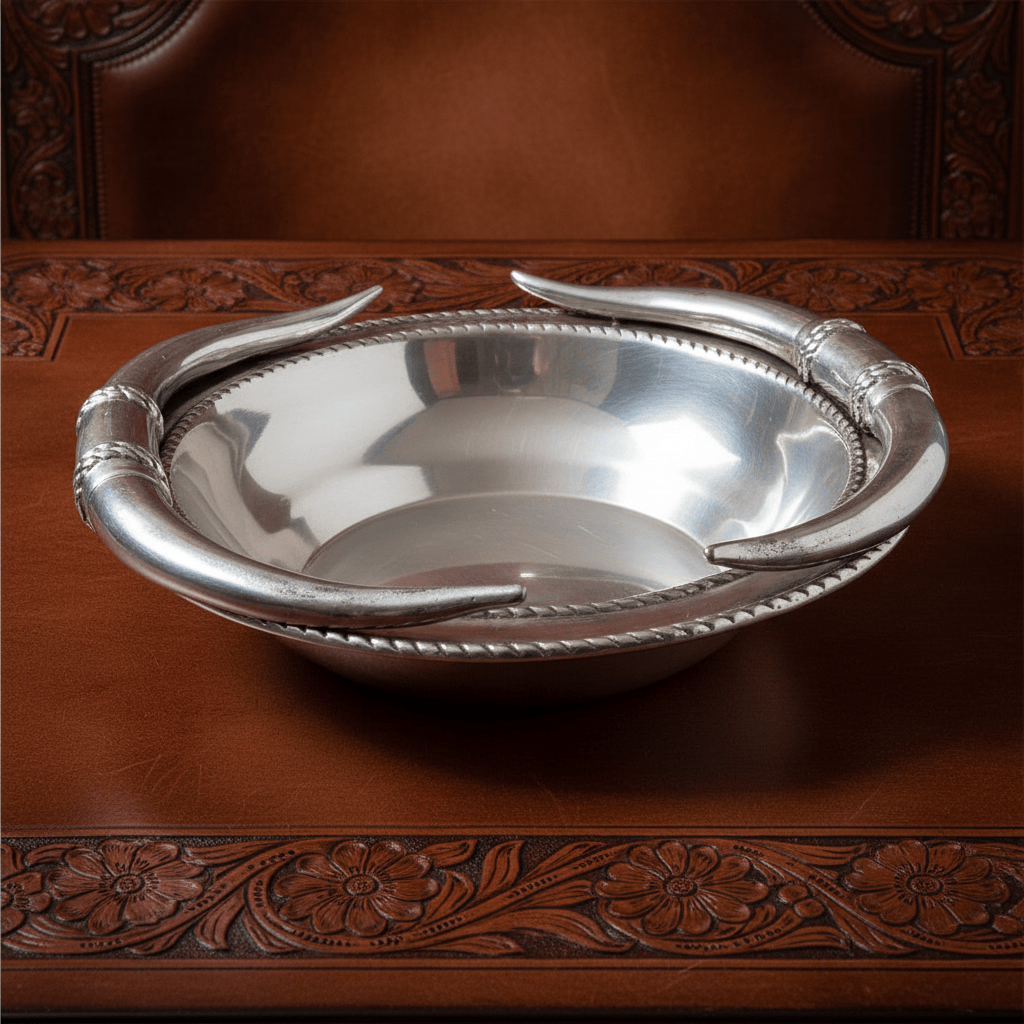 Arthur Court Western Frontier Longhorn Salad Bowl 12