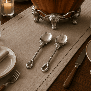 Arthur Court Western Frontier Longhorn Serving Set