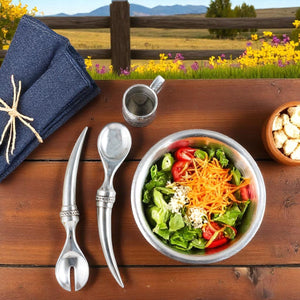 Arthur Court Western Frontier Longhorn Serving Set