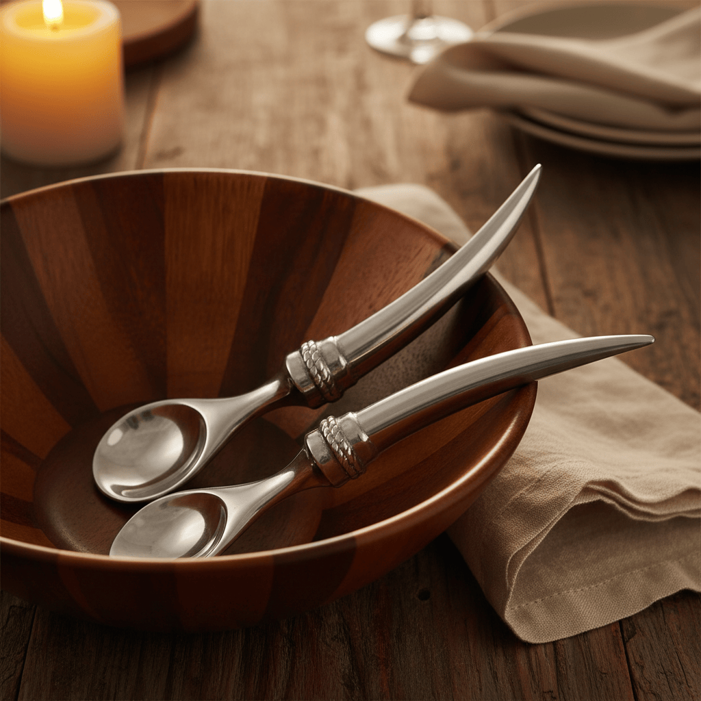 Arthur Court Western Frontier Longhorn Serving Set