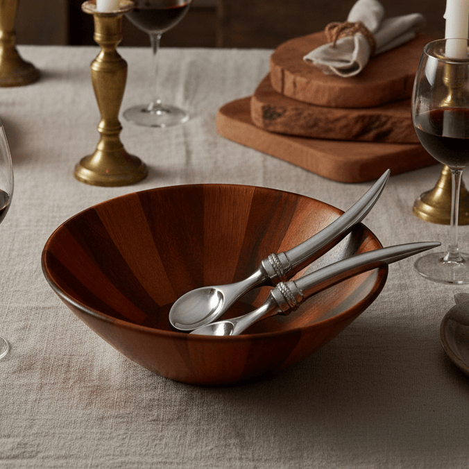 Arthur Court Western Frontier Longhorn Serving Set