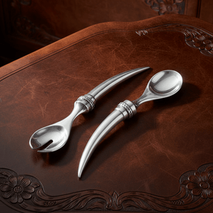 Arthur Court Western Frontier Longhorn Serving Set