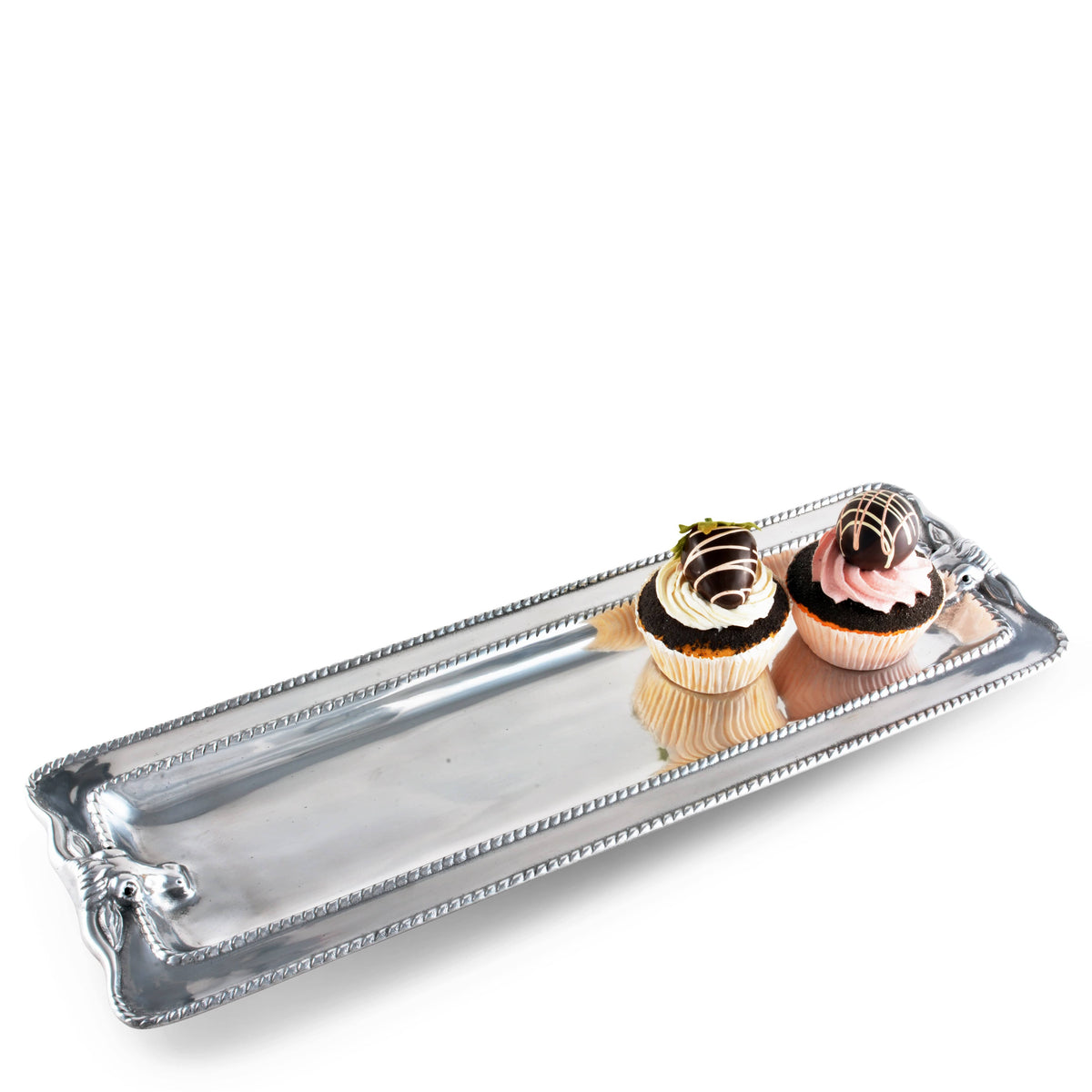 Arthur Court Western Frontier Longhorn with Braid Oblong Tray