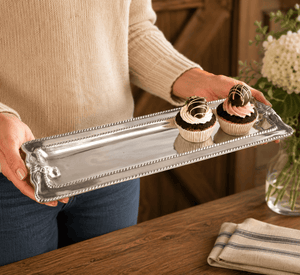 Arthur Court Western Frontier Longhorn with Braid Oblong Tray