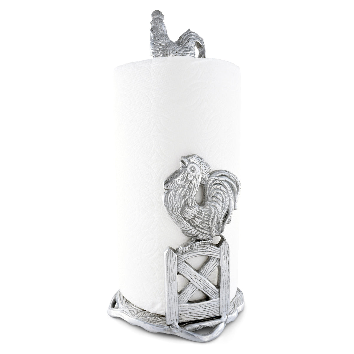 Arthur Court Western Frontier Rooster Paper Towel Holder