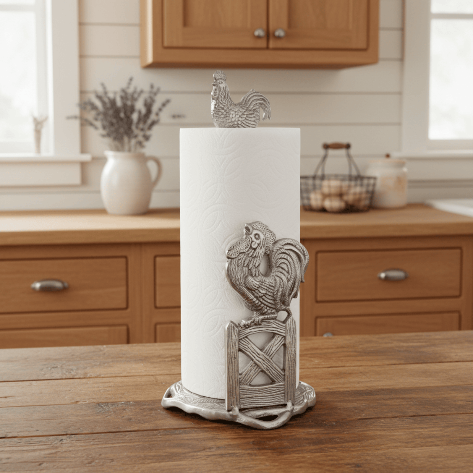 Arthur Court Western Frontier Rooster Paper Towel Holder