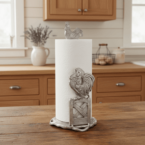 Arthur Court Western Frontier Rooster Paper Towel Holder
