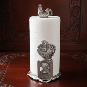 Arthur Court Western Frontier Rooster Paper Towel Holder
