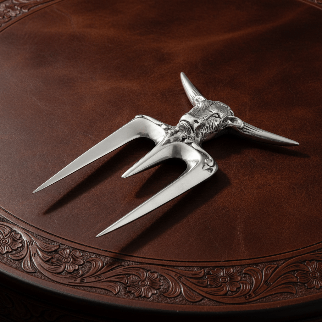 Arthur Court Western Frontier Steer Carving Fork