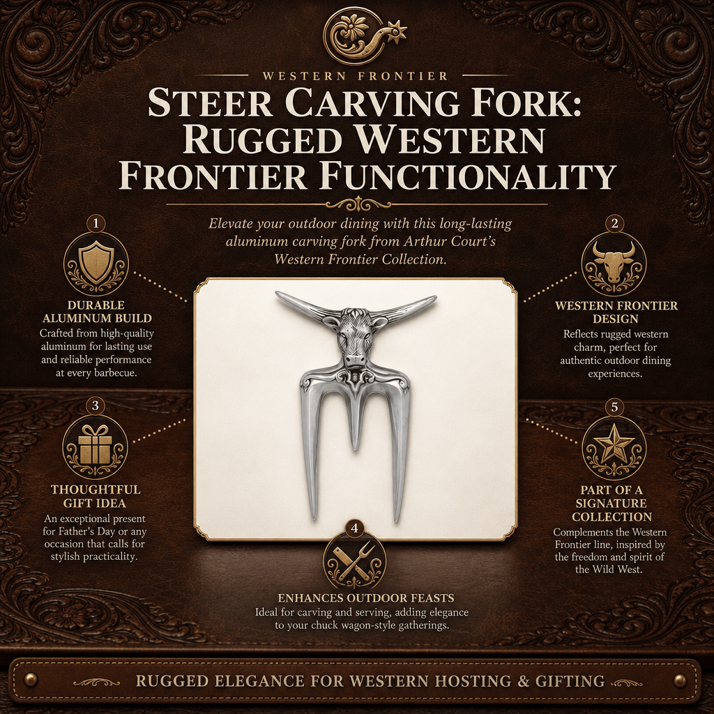 Arthur Court Western Frontier Steer Carving Fork