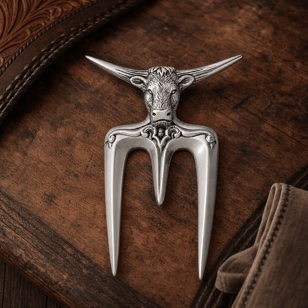 Arthur Court Western Frontier Steer Carving Fork