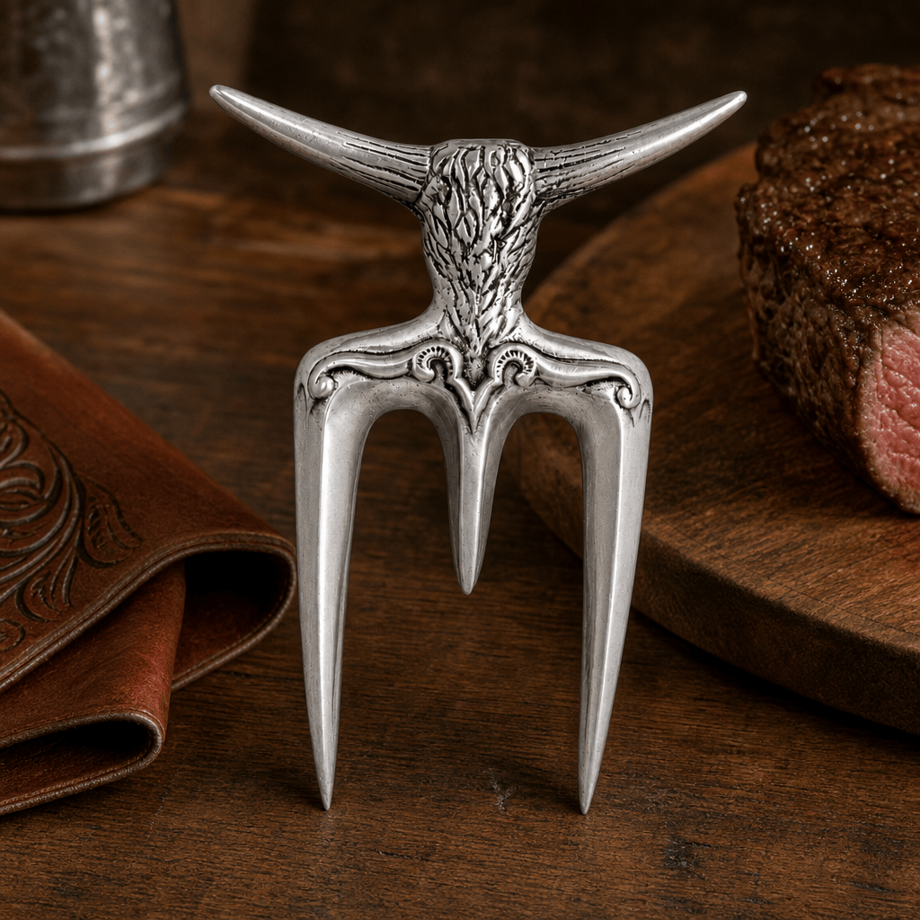 Arthur Court Western Frontier Steer Carving Fork