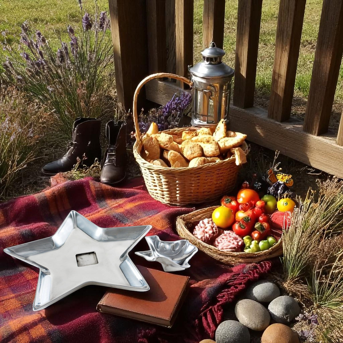 Arthur Court Western Frontier Texas Chip and Dip