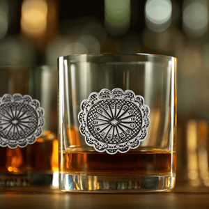 Arthur Court Western Frontier Western Concho Bar Glasses Set of 4