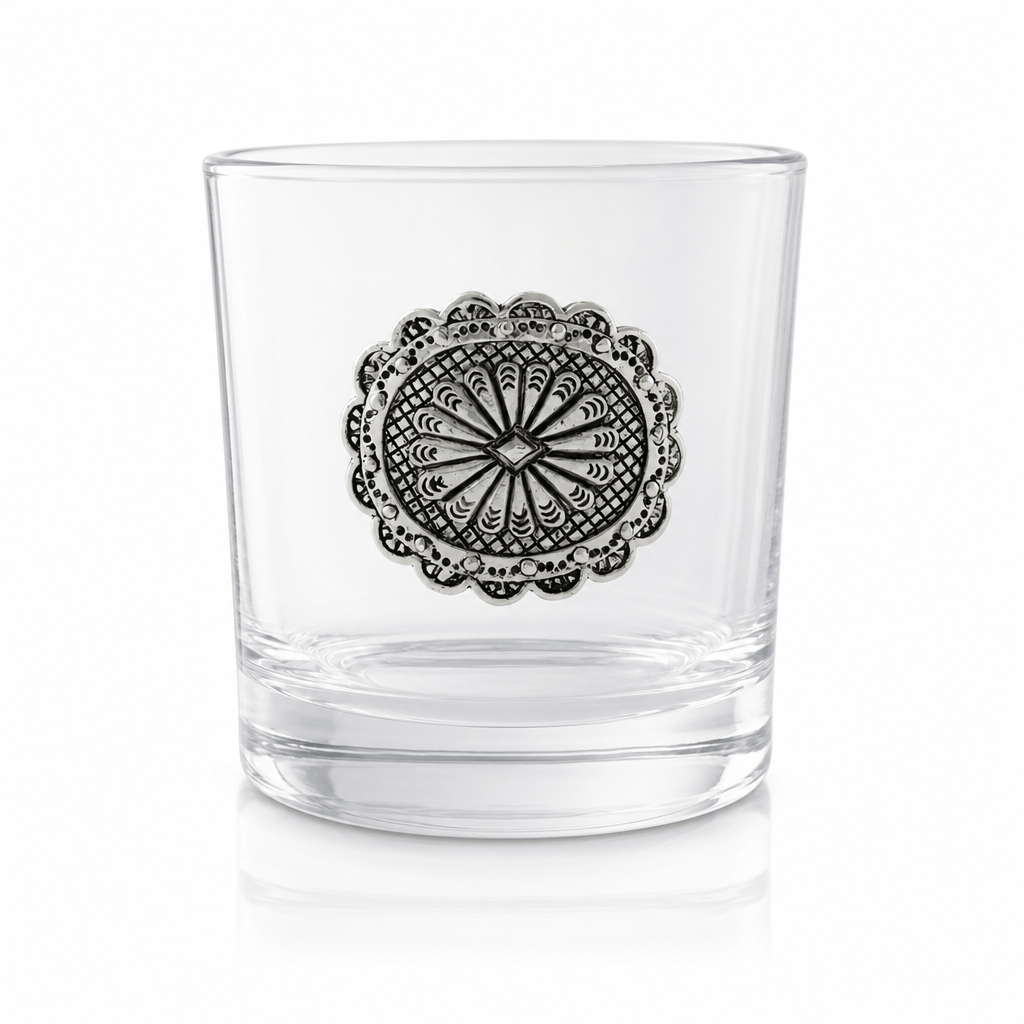 Arthur Court Western Frontier Western Concho Bar Glasses Set of 4