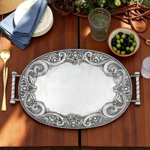 Arthur Court Western Frontier Western Leather Serving Tray