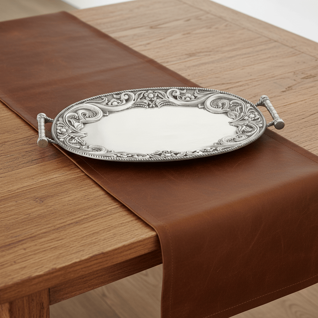 Arthur Court Western Frontier Western Leather Serving Tray