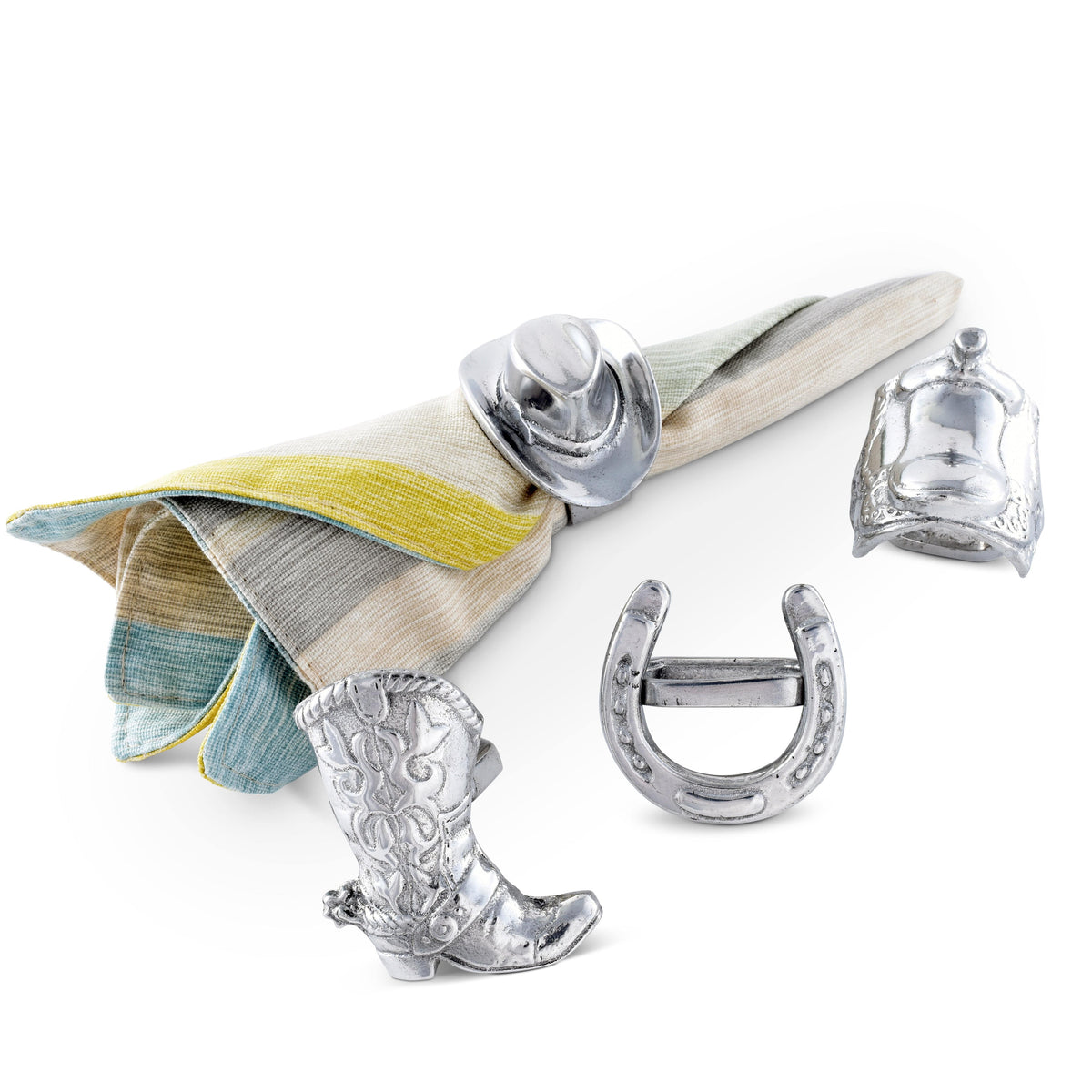 Arthur Court Western Frontier Western Napkin Rings