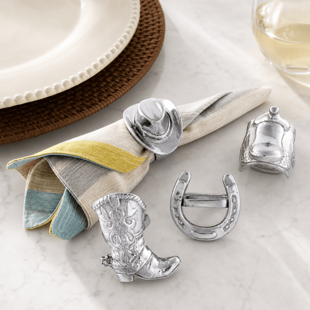 Arthur Court Western Frontier Western Napkin Rings
