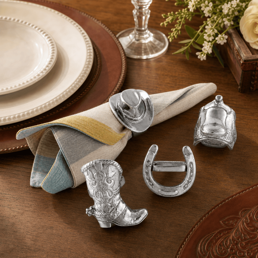 Arthur Court Western Frontier Western Napkin Rings