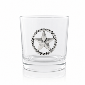 Arthur Court Western Frontier Western Star Bar Glasses Set of 4