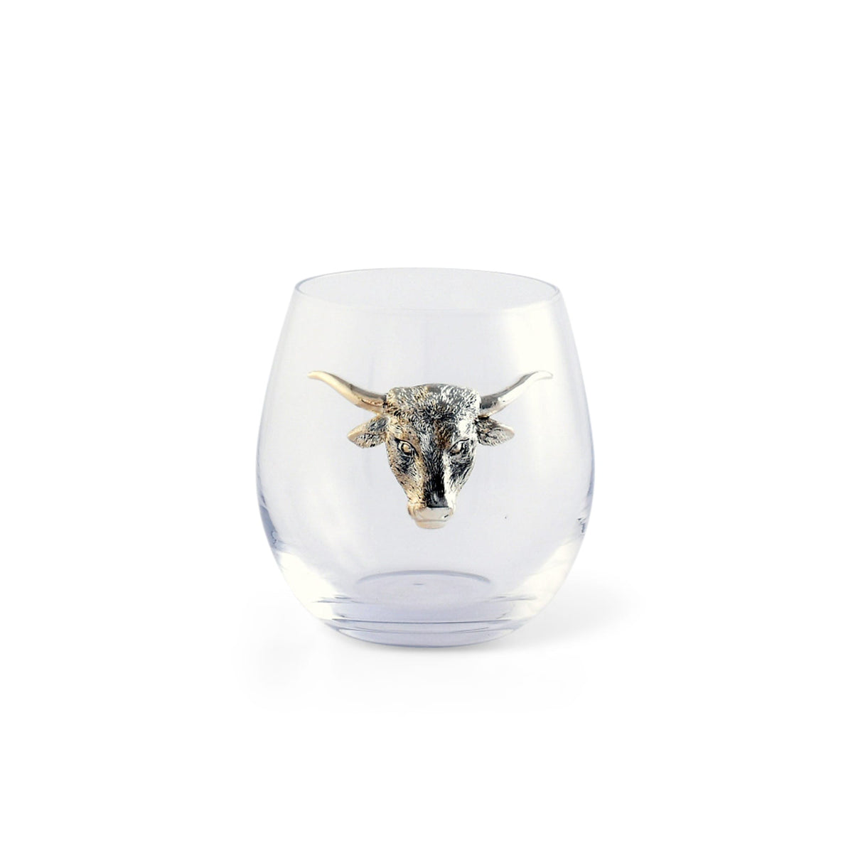 Arthur Court Wine Glasses / Stemware Longhorn Stemless Wine Glasses - Set of 4