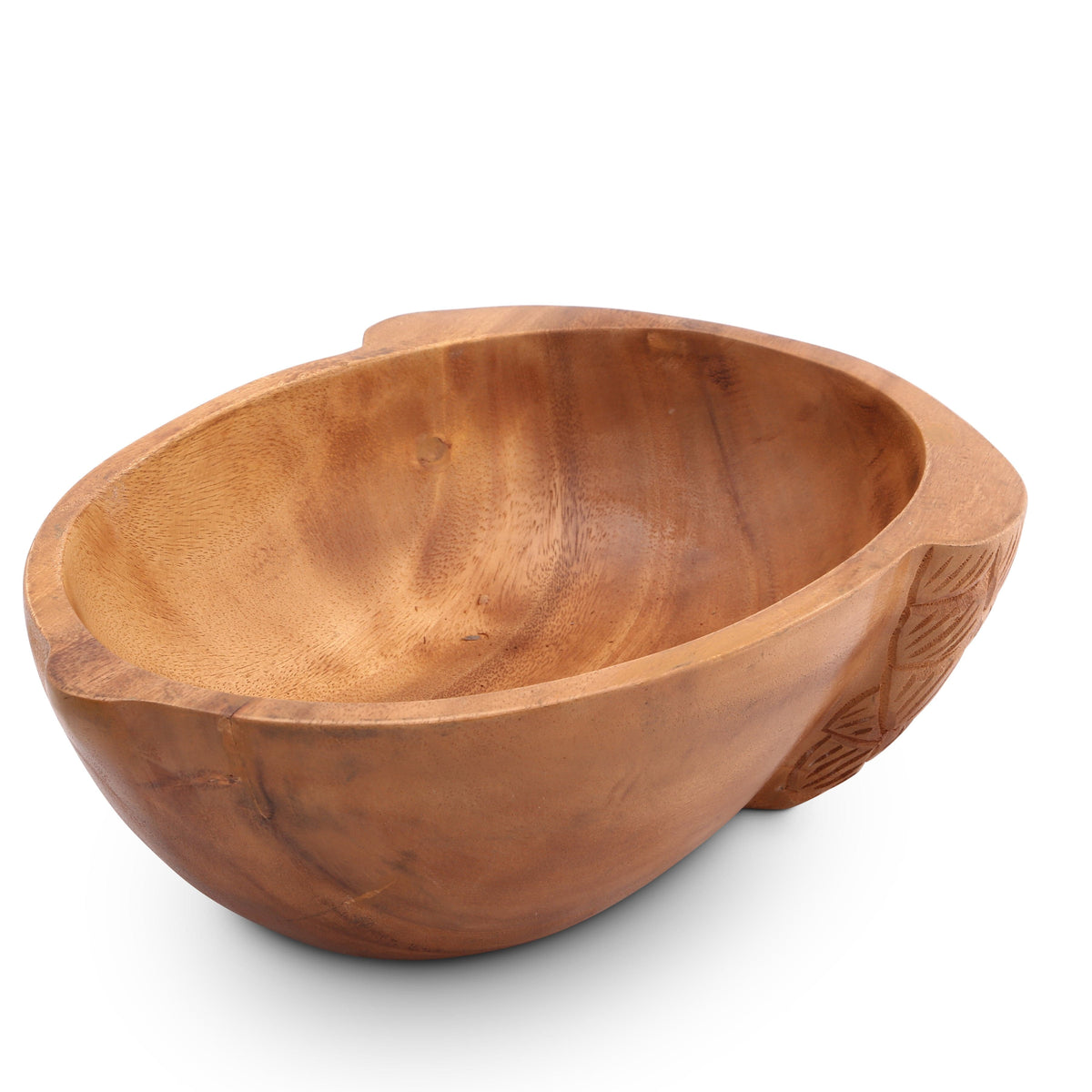 Arthur Court Wood Bowls / Boards Acorn Shape Acacia Wood Salad  Bowl Large
