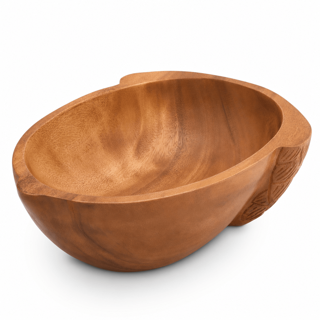 Arthur Court Wood Bowls / Boards Acorn Shape Acacia Wood Salad  Bowl Large