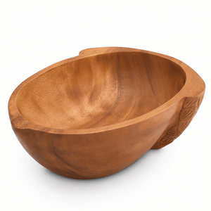 Arthur Court Wood Bowls / Boards Acorn Shape Acacia Wood Salad  Bowl Large