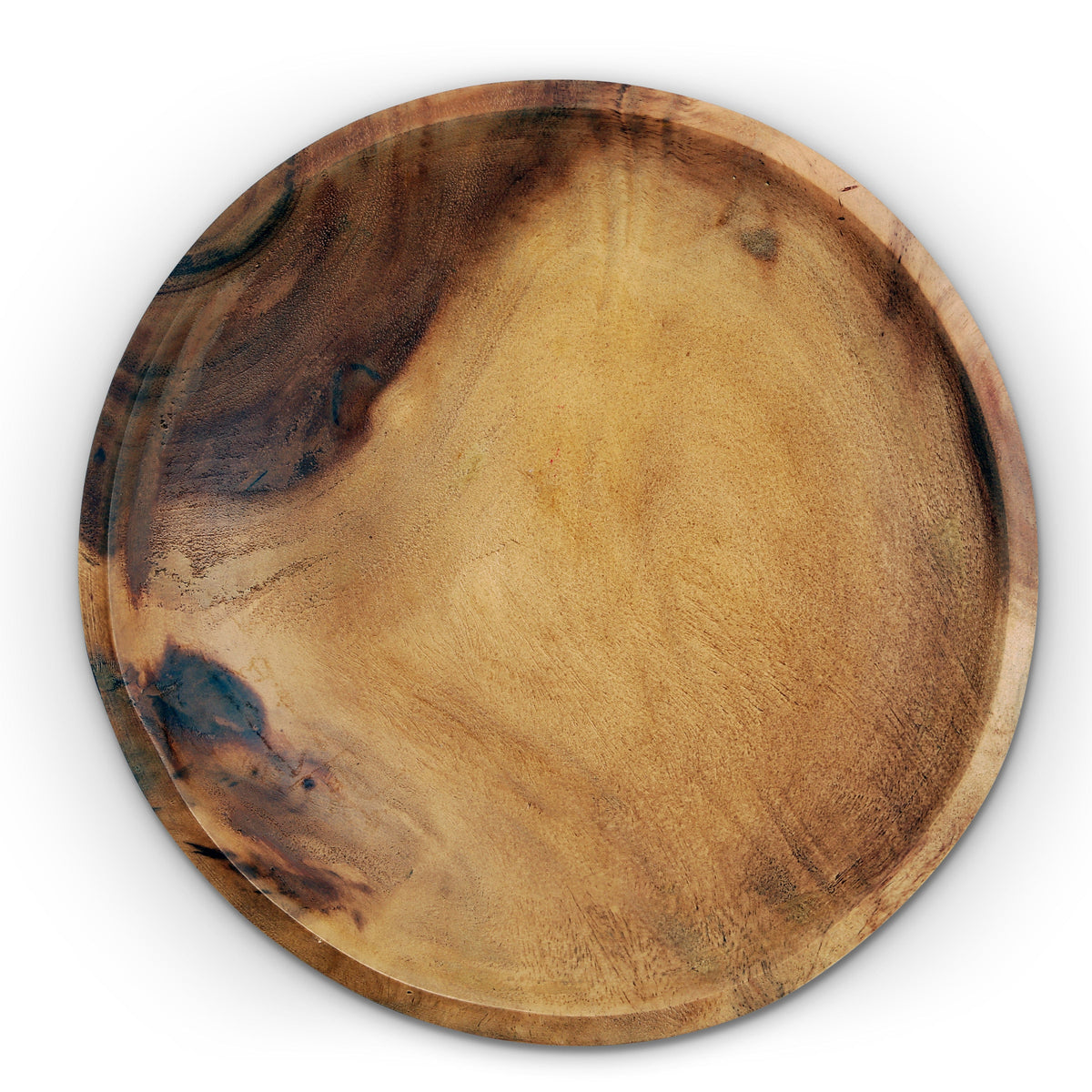 Arthur Court Wood Bowls / Boards Calabash Round Acacia Wood Salad  Bowl