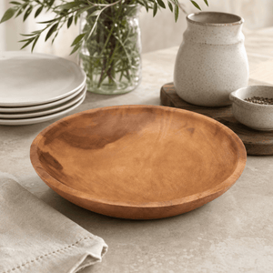 Arthur Court Wood Bowls / Boards Calabash Round Acacia Wood Salad  Bowl