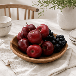 Arthur Court Wood Bowls / Boards Calabash Round Acacia Wood Salad  Bowl