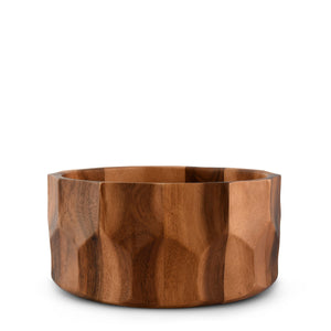 Arthur Court Wood Bowls / Boards Diamond Pattern Large Acacia  Wood Salad Bowl