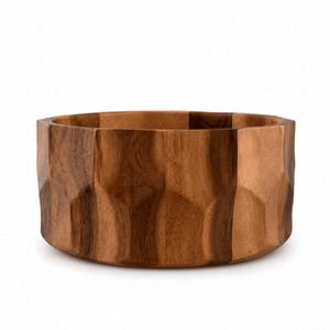 Arthur Court Wood Bowls / Boards Diamond Pattern Large Acacia  Wood Salad Bowl