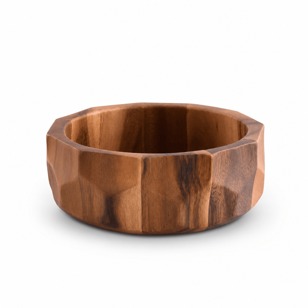 Arthur Court Wood Bowls / Boards Diamond Pattern Single Acacia  Wood Salad Bowl