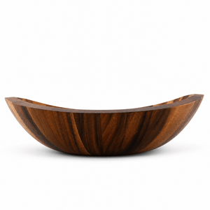 Arthur Court Wood Bowls / Boards Munich Pattern Large Acacia  Wood Salad Bowl