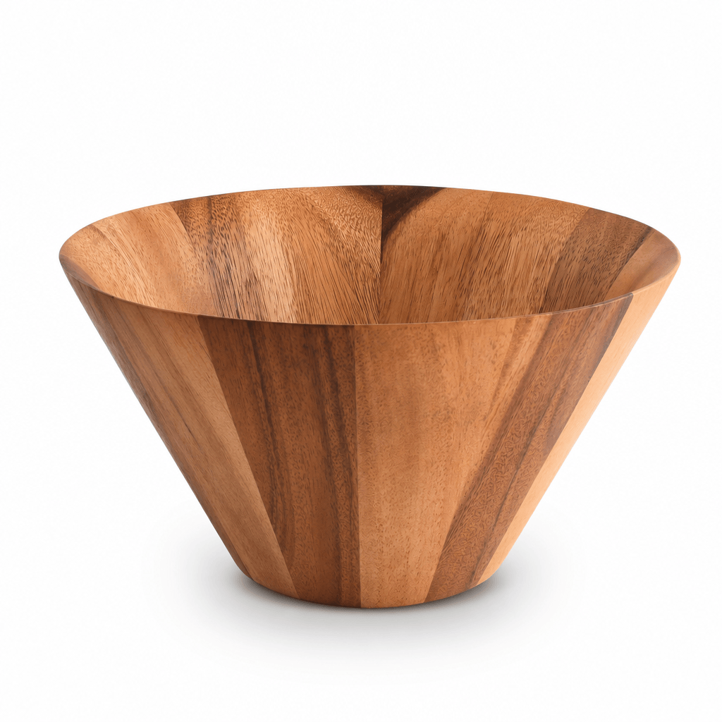 Arthur Court Wood Bowls / Boards Straight Side Wooden Acacia Salad Bowl Large