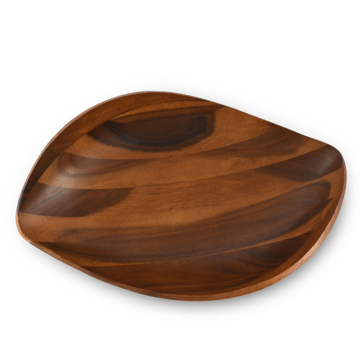 Arthur Court Wood Bowls / Boards Wave Pattern Large Acacia  Wood Salad Bowl