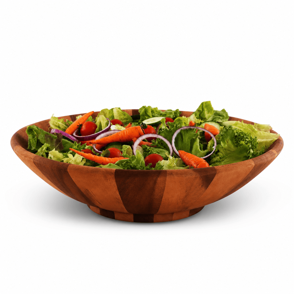 Arthur Court Wood Bowls / Boards Wok Style Wooden Acacia Salad Bowl Extra Large