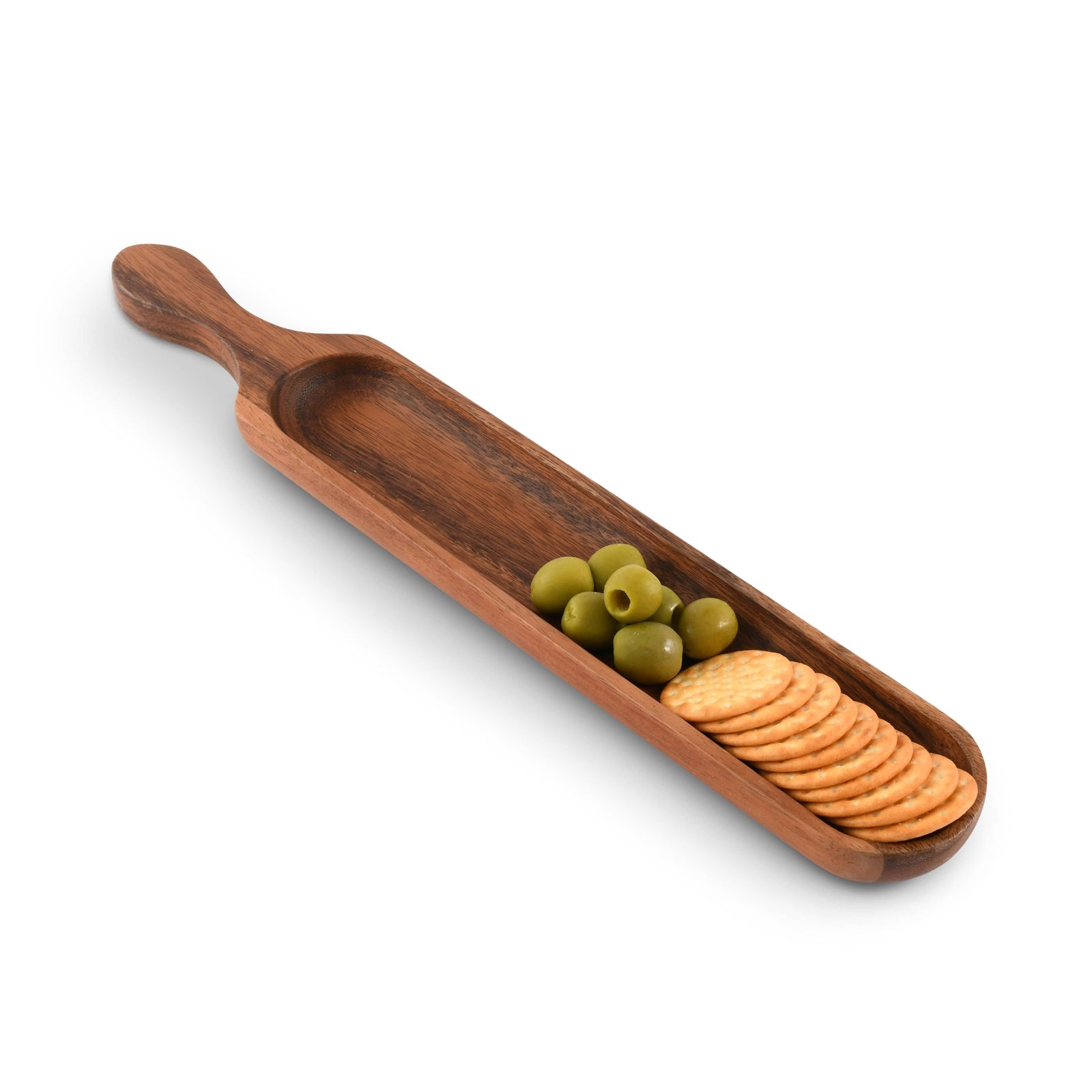 Arthur Court Wood Bowls / Boards Wood Cracker Tray with Handle