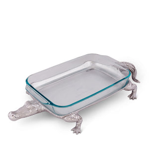 Arthur Court Alligator Alligator Pyrex Holder 3qt