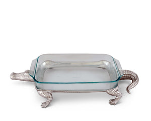 Arthur Court Alligator Alligator Pyrex Holder 3qt