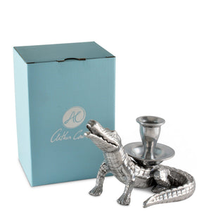 Arthur Court Alligator Alligator Taper Candle Holders