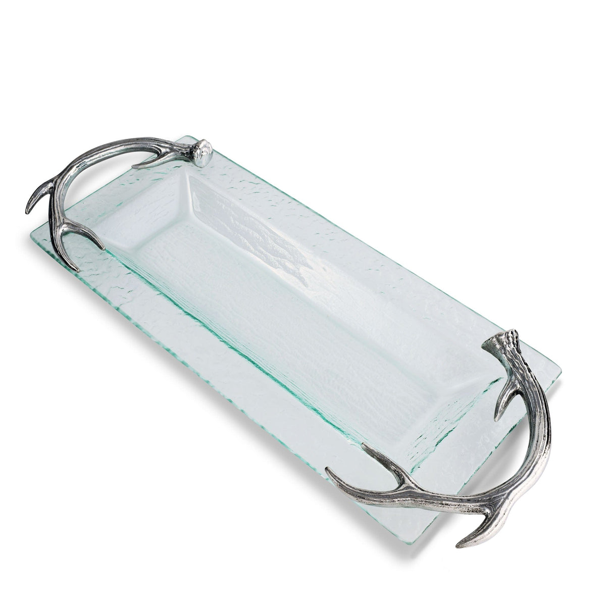 Arthur Court Antler Antler Glass Oblong Tray