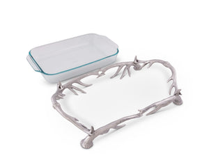 Arthur Court Antler Antler Pyrex Holder 3qt