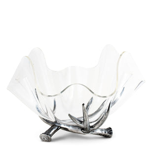 Arthur Court Antler Antler Stand Acrylic Bowl 14